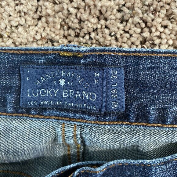 Lucky Brand Jeans Size 38x32 Mens Blue 363 Vintage Straight Pants Stretch Denim - Picture 9 of 13